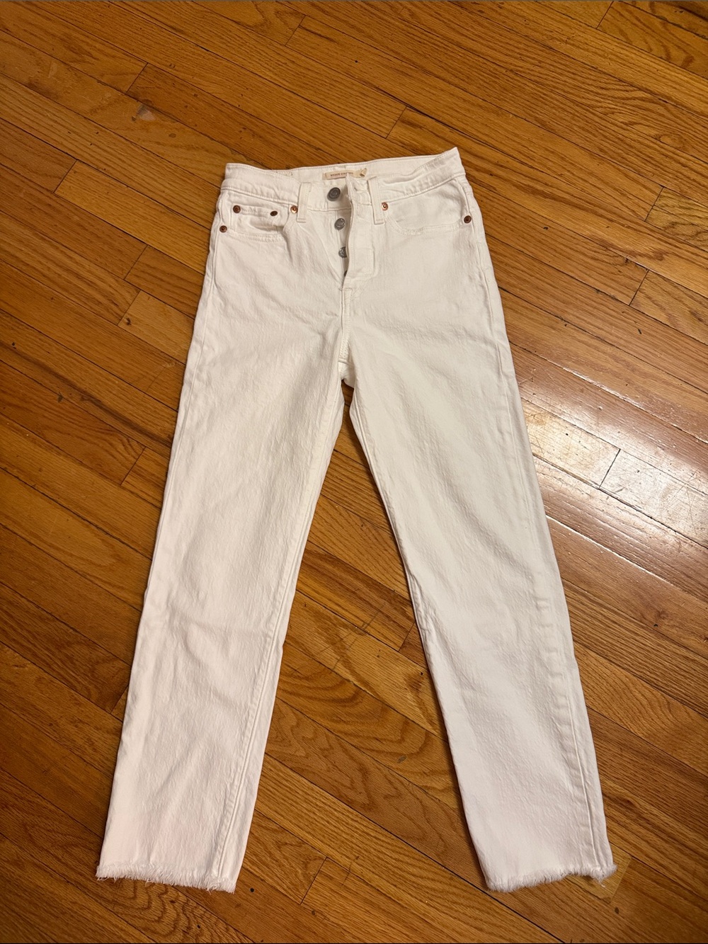Levi’s Women's High-Rise White Straight Jeans
